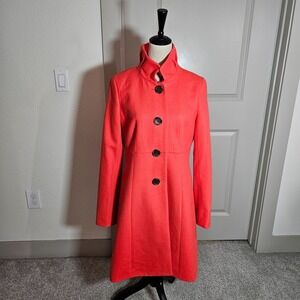 J. Crew Vibrant Red Pea Coat